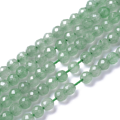 2 Strands Natural Green Aventurine Beads Strands G-NB0005-02-1