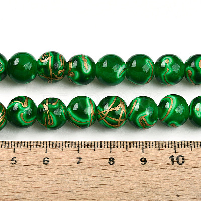 Baking Paint Glass Beads X1-DGLA-N010-10mm-04-1