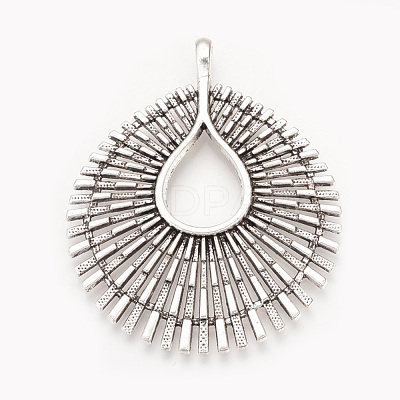 Tibetan Style Alloy Big Pendants X-TIBEP-S312-08AS-RS-1