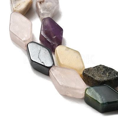 Natural & Synthetic Mixed Gemstone Beads Strands G-A279-B02-01-1