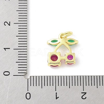 Brass Micro Pave Cubic Zirconia Pendants KK-Z101-06G-03-1
