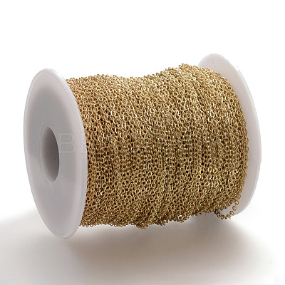 Brass Cable Chains KK-S332-21G-1