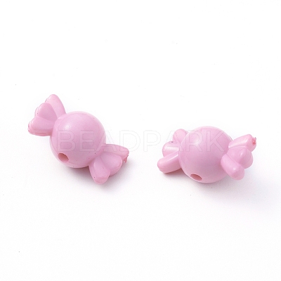 Solid Color Acrylic Beads SACR-R808-09-1