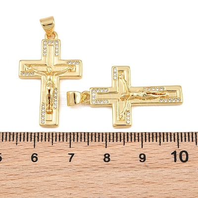 Easter Brass Micro Pave Clear Cubic Zirconia Pendants CU-CBADC6C-09G-02-1