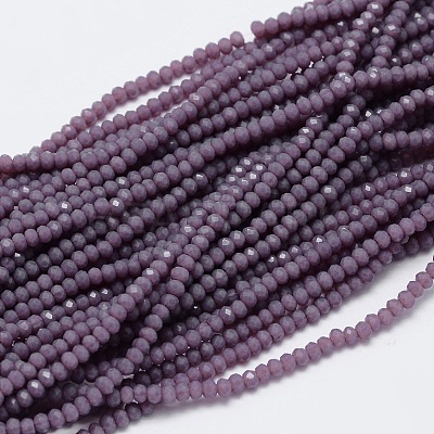 Faceted Rondelle Glass Beads Strands LS-GLAA-M028-2mm-A02-1