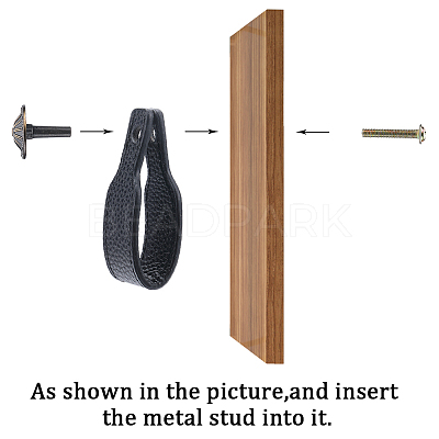 PU Leather Drawer Handles FIND-WH0290-10A-AB-1