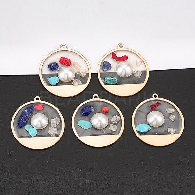 Epoxy Resin Pendants PALLOY-T070-24-1