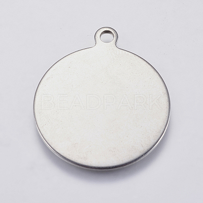 Tarnish Resistant 201 Stainless Steel Stamping Blank Tag Pendants STAS-P225-038P-1