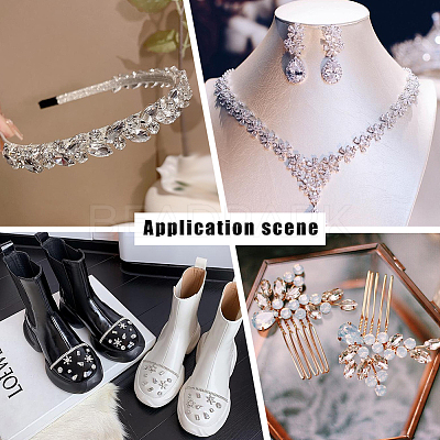 64Pcs 4 Style Glass Rhinestone Cabochons RGLA-FG0001-11A-1