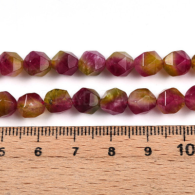 Dyed Natural White Jade Beads Strands G-T139-8mm-45I-1