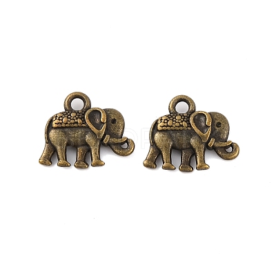 Vintage Elephant Charms PALLOY-ZN-47017-AB-FF-1