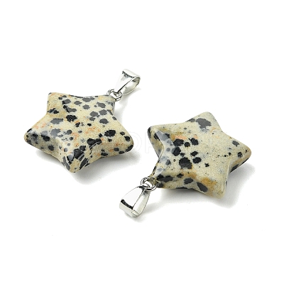 Natural Dalmatian Jasper Pendants GG-K002-10E-1