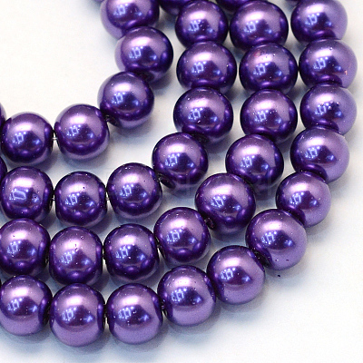 Baking Paint Glass Pearl Bead Strands HY-Q003-3mm-76-1