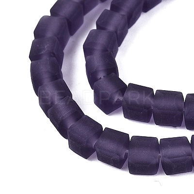 Transparent Frosted Glass Beads Strands GLAA-N072-01A-A15-1