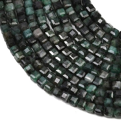 Natural Emerald Beads Strands G-B175-C05-3x3mm-1