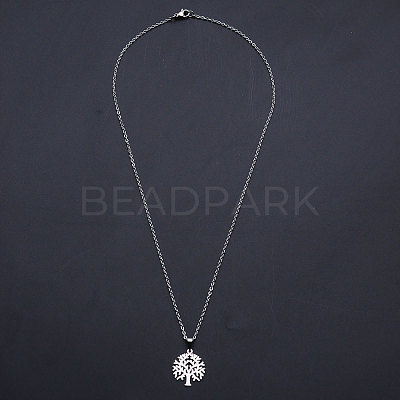 Non-Tarnish 201 Stainless Steel Pendant Necklaces NJEW-S105-JN537-45-1-1