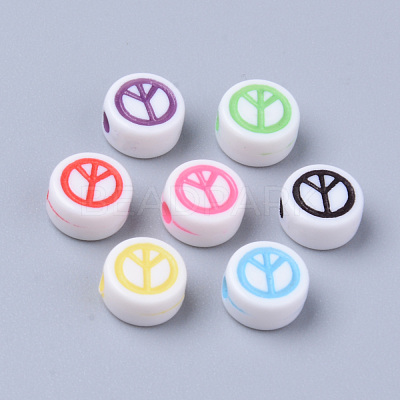 Opaque White Acrylic Beads MACR-S273-42-1
