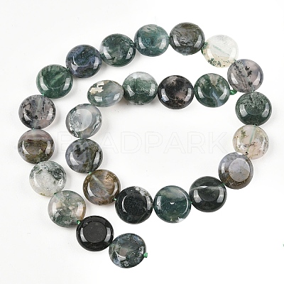 Natural Moss Agate Beads Strands G-L648-B11-15mm-1