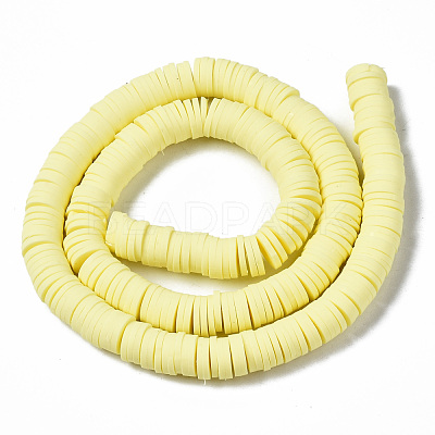 Handmade Polymer Clay Beads Strands CLAY-R089-8mm-147-1
