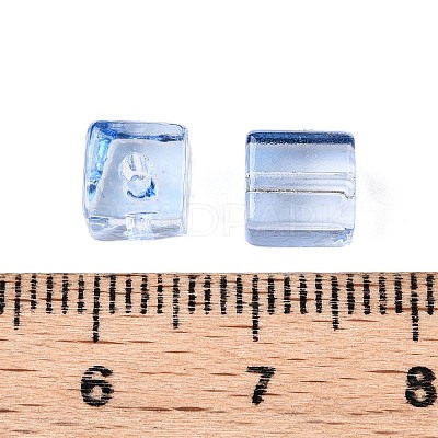 Baking Paint Transparent Glass Beads DGLA-N005-01A-03-1