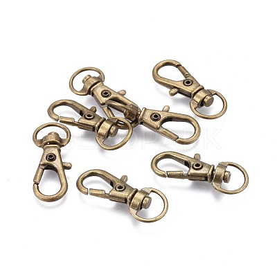 Alloy Swivel Lobster Claw Clasps X-IFIN-E548Y-AB-1