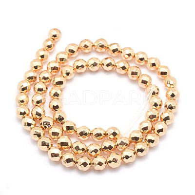 Electroplate Non-magnetic Synthetic Hematite Beads Strands G-L485-03D-LG-1