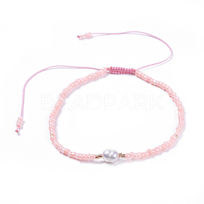 Adjustable Nylon Thread Braided Beads Bracelets BJEW-JB04375-03-1
