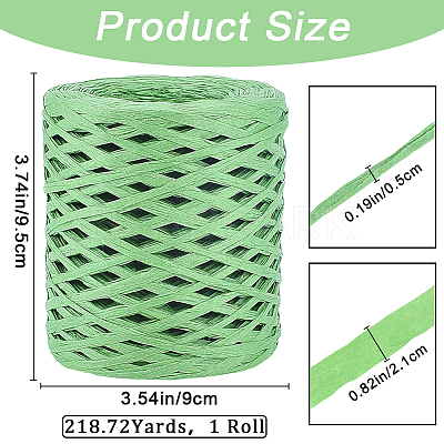 200M Raffia Paper Ribbon OCOR-WH20003-02A-1