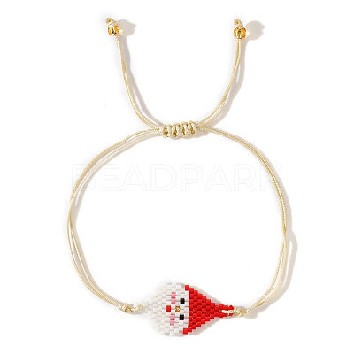 Christmas Cute Cartoon Character Miyuki Handmade Beaded Braided Adjustable Link Bracelets LS-VV0401-1-1
