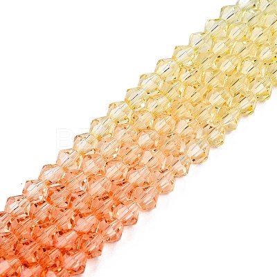 Gradient Color Baking Paint Glass Bead Strands X1-DGLA-A039-T2mm-A014-1