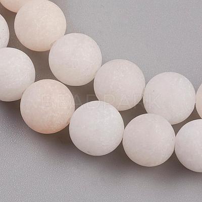 Natural Pink Aventurine Beads Strands G-Q462-8mm-13-1
