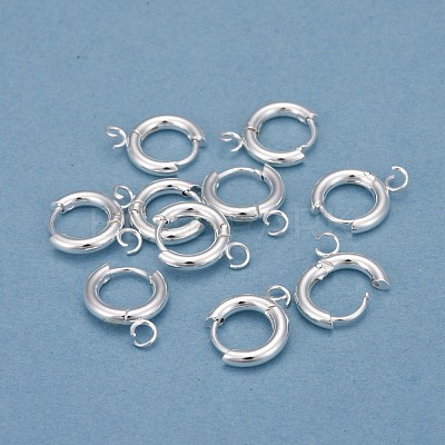 201 Stainless Steel Huggie Hoop Earring Findings STAS-P283-01A-S-1