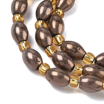 Electroplated Natural Druzy Geode Crystal Beads Strands G-G459-03B-1