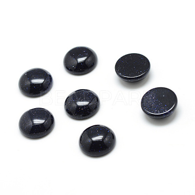 Synthetic Blue Goldstone Cabochons G-T020-16mm-27-1