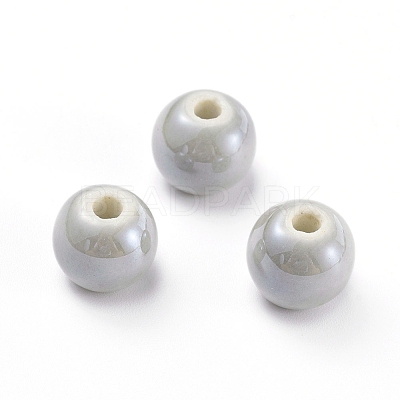 Glazed Porcelain Beads PORC-D001-12mm-13-1