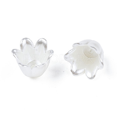 Spray Paint ABS Plastic Imitation Pearl Beads X-MACR-N013-001-1