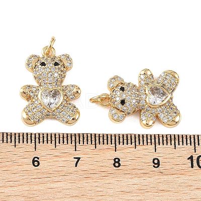 SHEGRACE Brass Micro Pave Clear Cubic Zirconia Pendants XGRQ4N527-738G-1