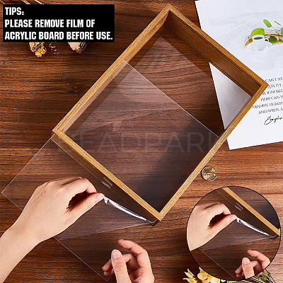Rectangle Wood Photo Frame Stand AJEW-WH20003-11B-1