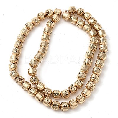 Electroplated Natural Lava Rock Beads Strands G-L606-B02-01C-1