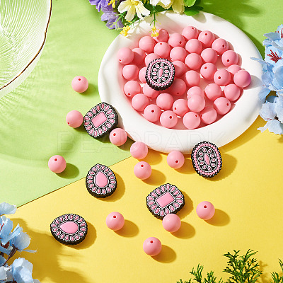 56Pcs 4 Styles Silicone Beads FIND-TA0010-75B-1