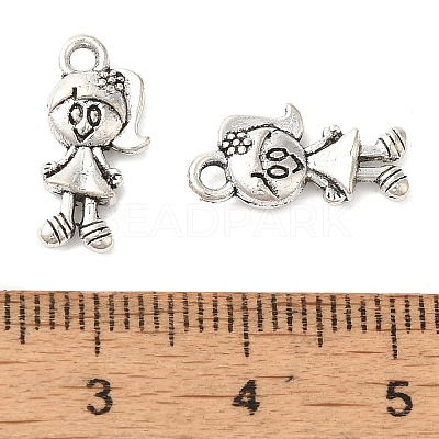 Little Girl Tibetan Style Zinc Alloy Charms TIBEP-Q033-107-1