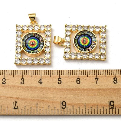 Golden Brass Pendants KK-L209-006G-08-1