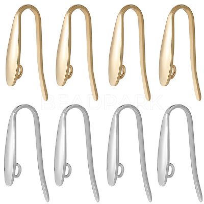80Pcs 2 Colors 304 Stainless Steel Hoop Earrings Finding FIND-SC0012-48-1