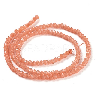 Baking Paint Imitation Jade Glass Bead Strands DGLA-A034-J4MM-A34-1
