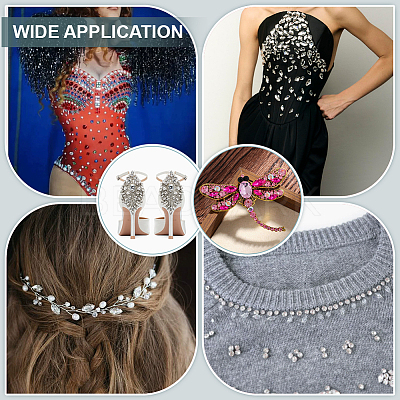 81Pcs 15 Styles Sew on Rhinestone GLAA-ME0001-03-1