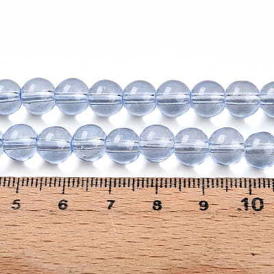Baking Paint Transparent Glass Beads X1-DGLA-N006-8mm-12-1