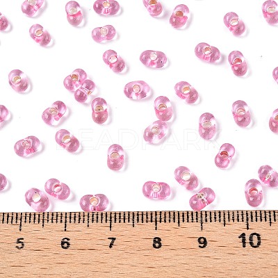 Baking Paint Transparent Glass Seed Beads SEED-N006-05D-1
