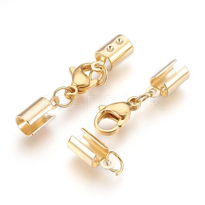 304 Stainless Steel Lobster Claw Clasps STAS-P207-07G-B-1