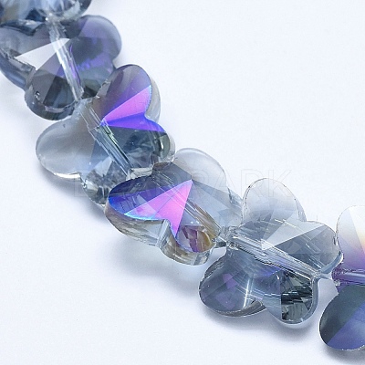 Electroplate Glass Beads Strands EGLA-F133-HP03-1