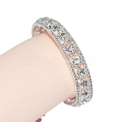 Titanium Alloy and Crystal Rhinestone Bangles for Women FS-WG3AF1B-01-1